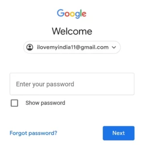 Gmail password recovery step 02