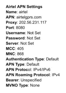 Airtel APN सेटिंग से मोबाइल नेटवर्क ठीक करे 